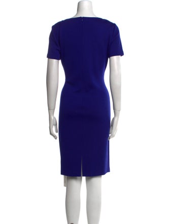 St. John Scoop Neck Knee-Length Dress