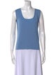 St. John Scoop Neck Sleeveless Top
