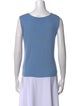 St. John Scoop Neck Sleeveless Top