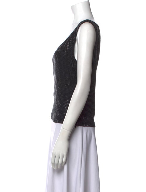 St. John Scoop Neck Sleeveless Top
