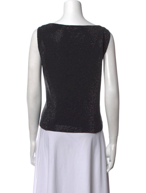 St. John Scoop Neck Sleeveless Top