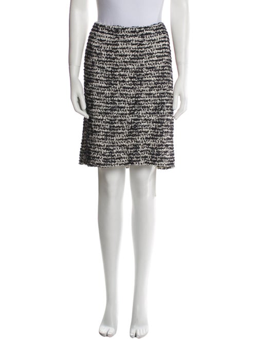 St. John Tweed Pattern Knee-Length Skirt