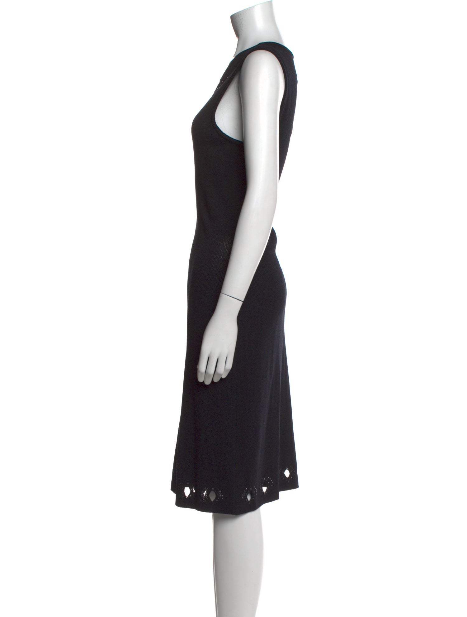 St. John Evening Scoop Neck Midi Length Dress