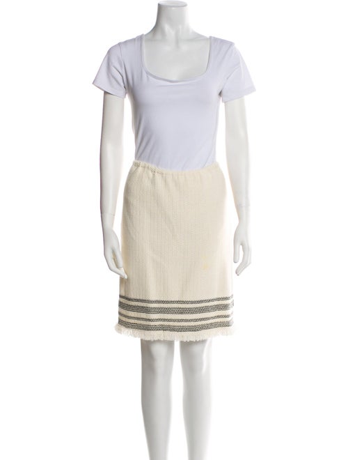 St. John Crochet Striped Skirt Suit