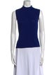 St. John Mock Neck Sleeveless Crop Top