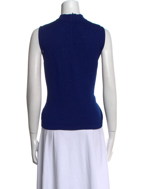 St. John Mock Neck Sleeveless Crop Top