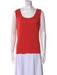 St. John Wool Scoop Neck Top