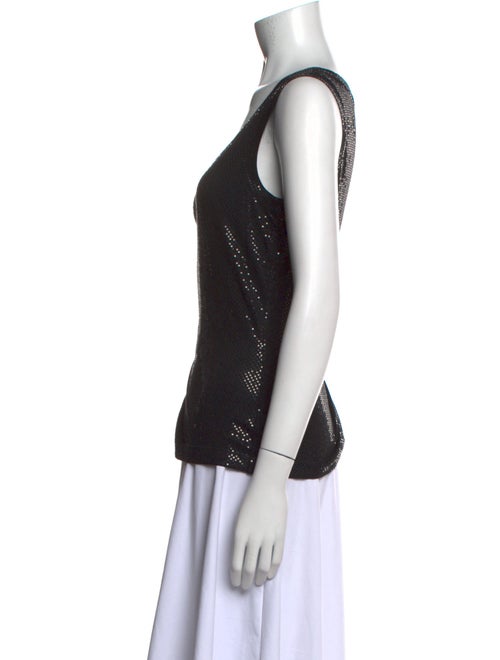 St. John Scoop Neck Sleeveless Top