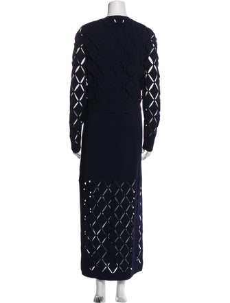 St. John Lace Pattern Cutout Accent Dress Set