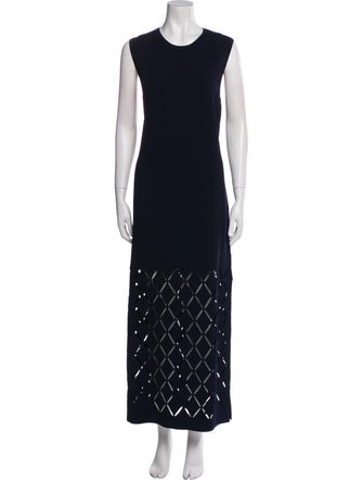 St. John Lace Pattern Cutout Accent Dress Set