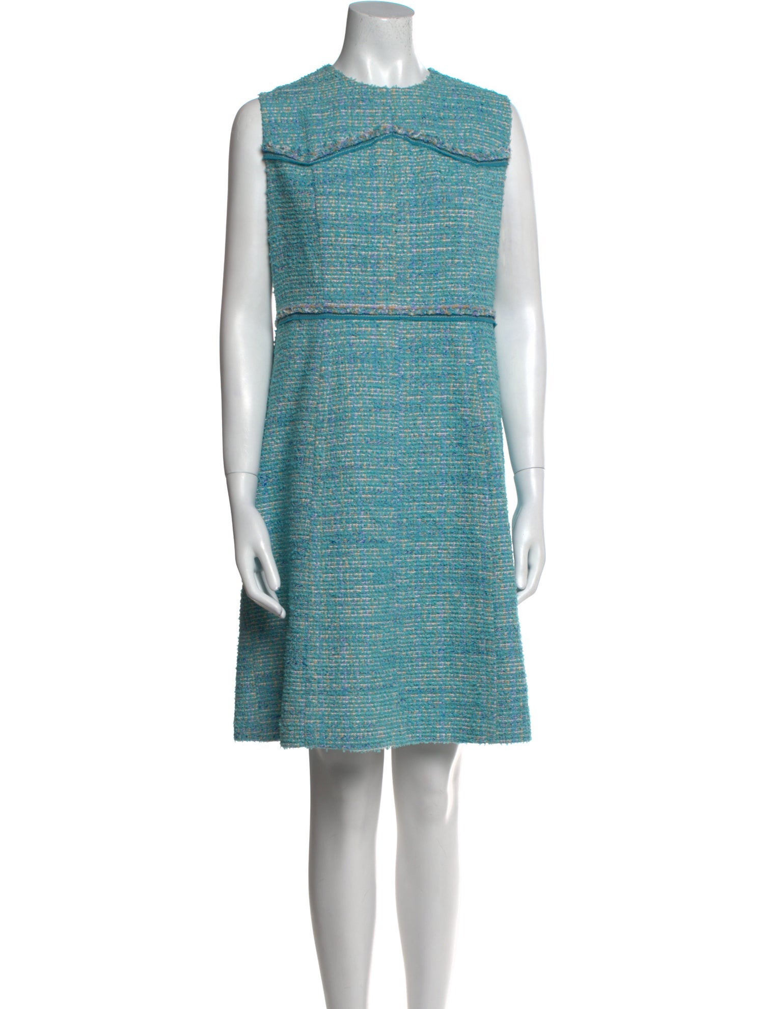 St. John Tweed Pattern Knee-Length Dress