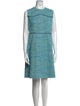 St. John Tweed Pattern Knee-Length Dress