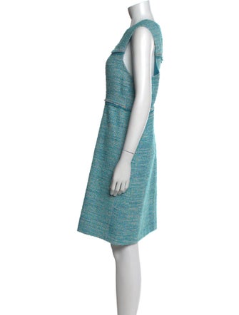 St. John Tweed Pattern Knee-Length Dress