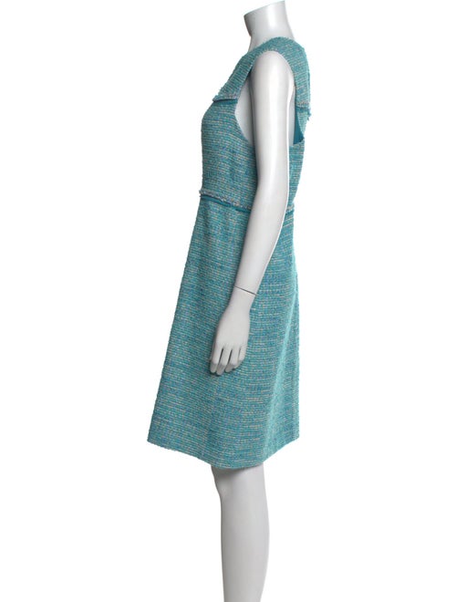 St. John Tweed Pattern Knee-Length Dress