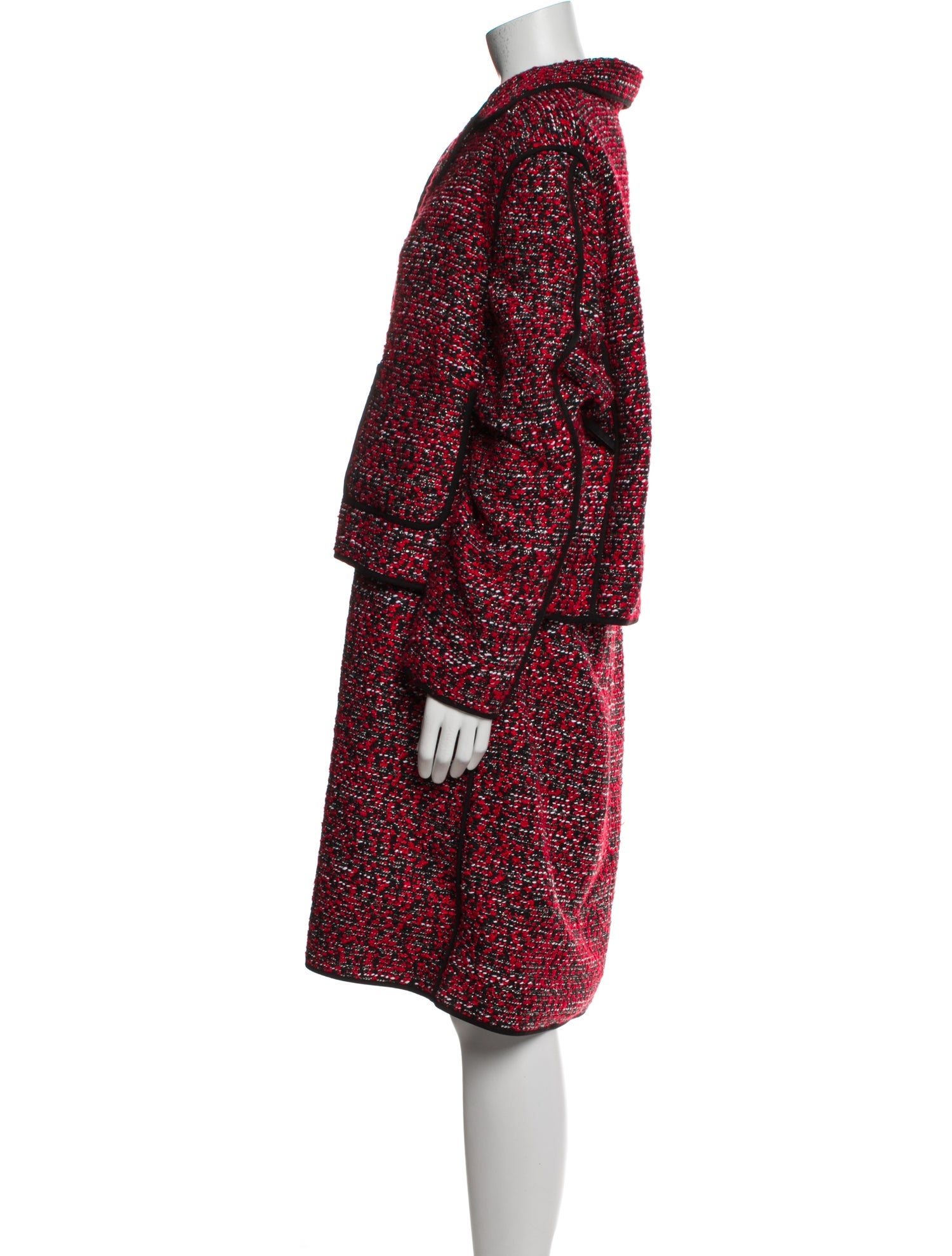 St. John Tweed Pattern Sequin Embellishments Dress Set w/ Tags