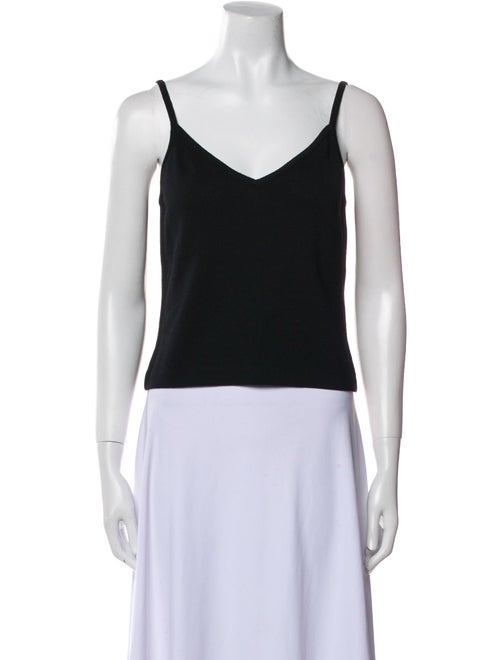 St. John V-Neck Sleeveless Crop Top