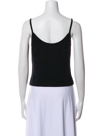 St. John V-Neck Sleeveless Crop Top