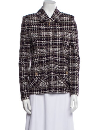 St. John Collection Plaid Print Jacket