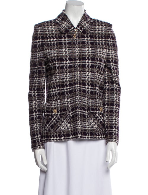 St. John Collection Plaid Print Jacket