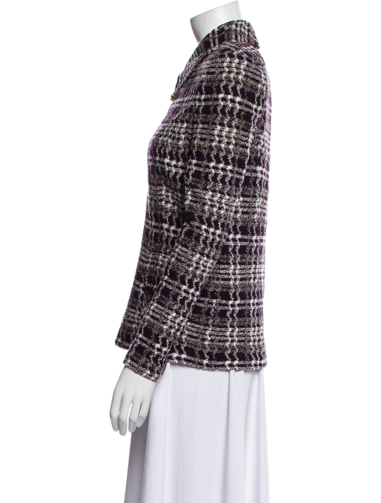 St. John Collection Plaid Print Jacket