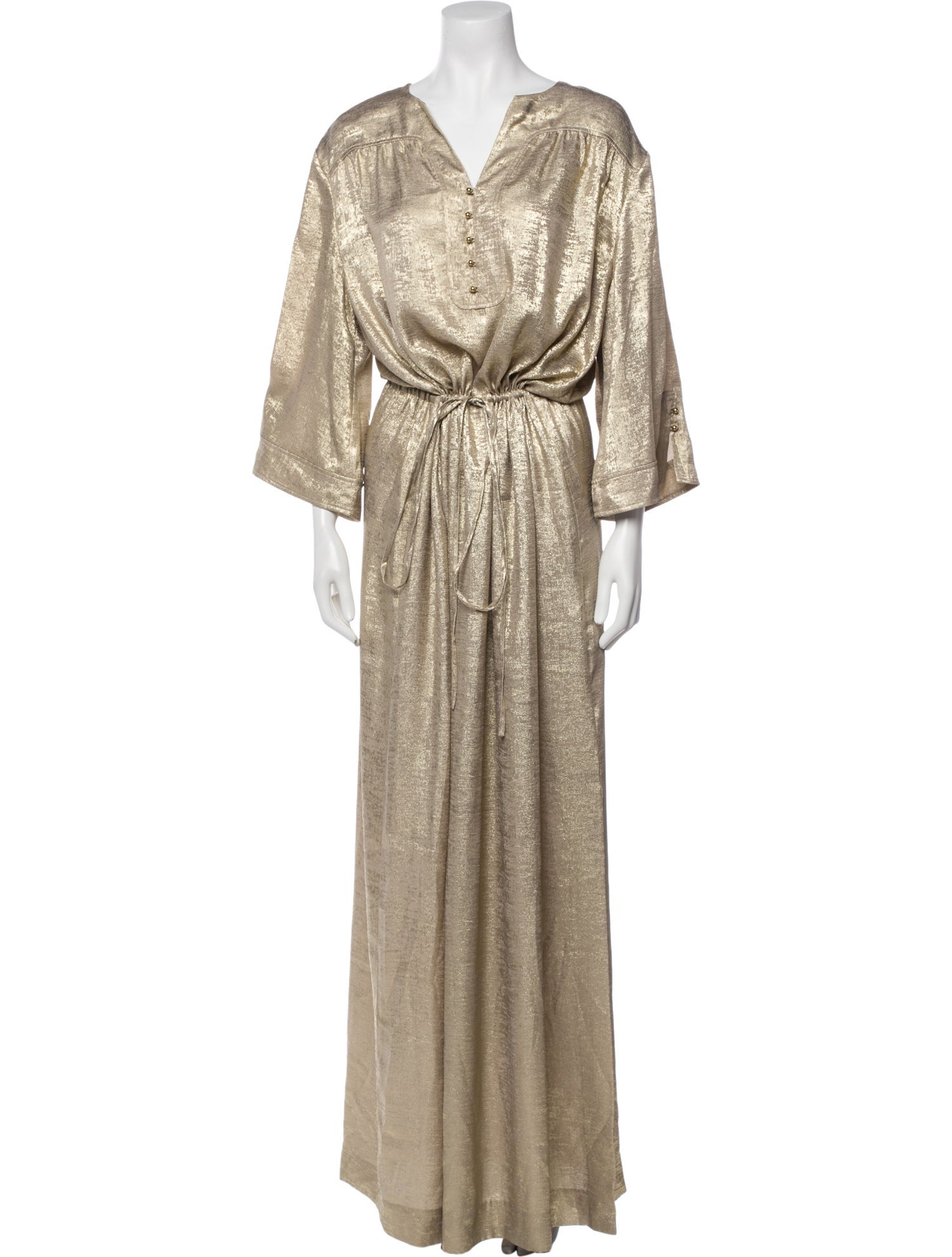 St. John V-Neck Long Dress