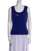 St. John Scoop Neck Sleeveless Top