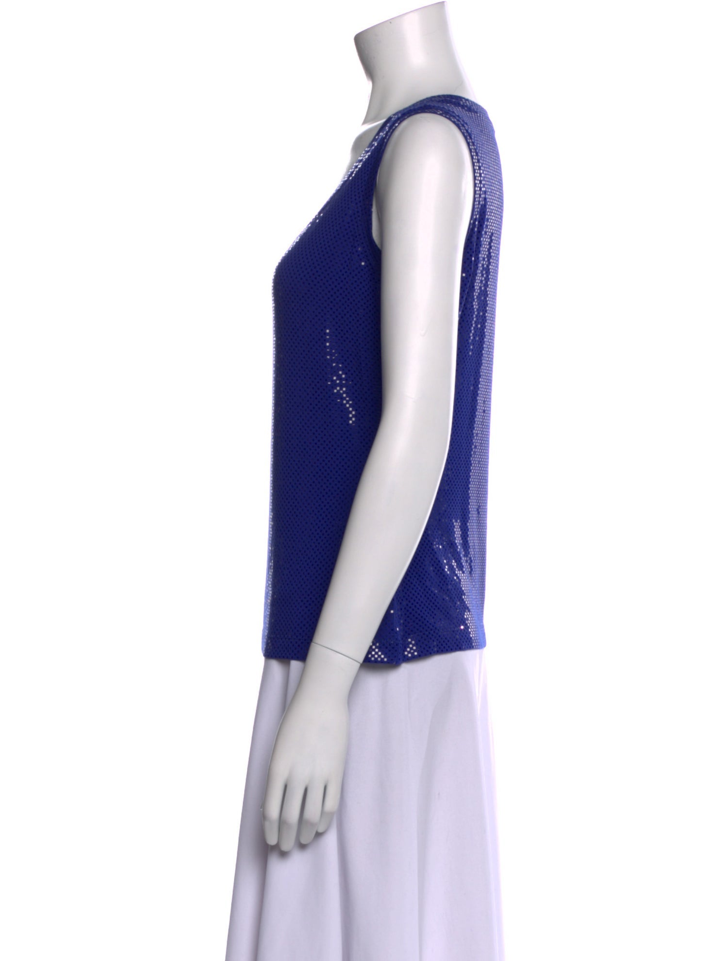St. John Scoop Neck Sleeveless Top