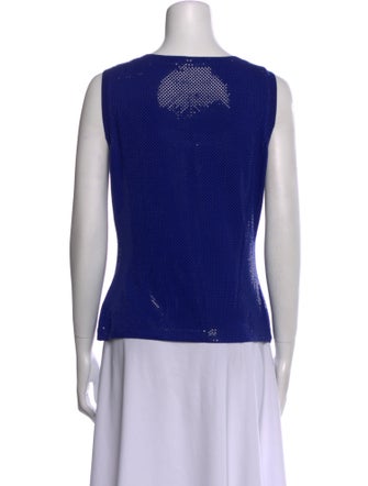 St. John Scoop Neck Sleeveless Top