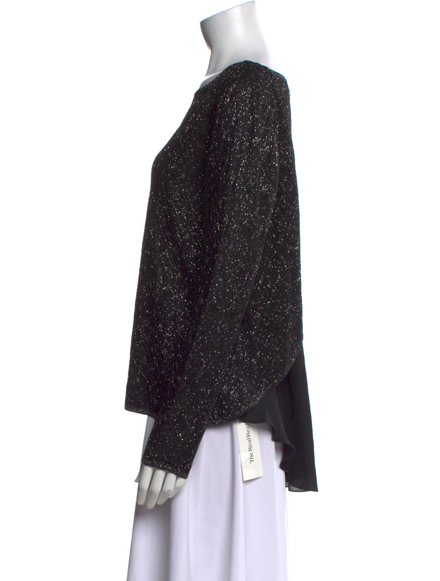 St. John Printed Bateau Neckline Blouse