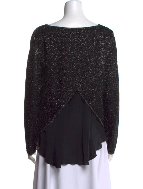 St. John Printed Bateau Neckline Blouse