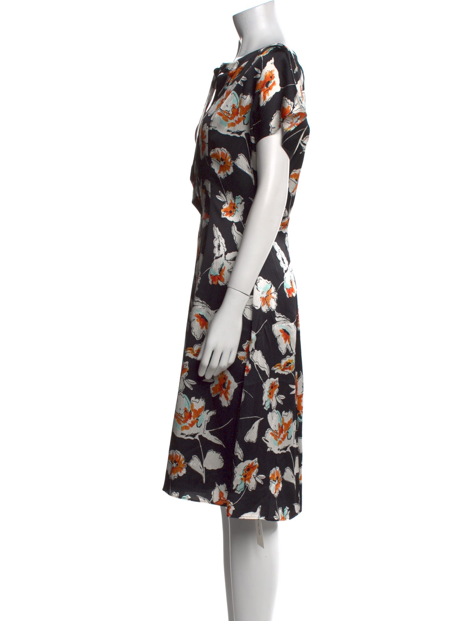 St. John Silk Midi Length Dress