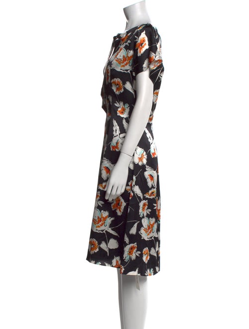 St. John Silk Midi Length Dress