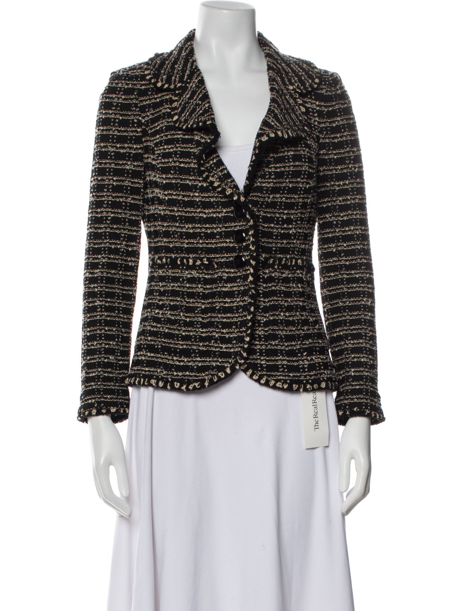 St. John Wool Striped Evening Jacket