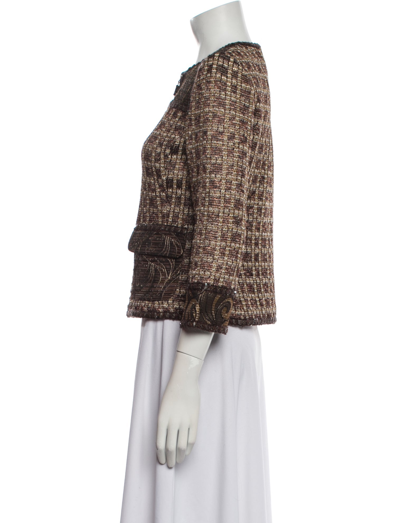 St. John Tweed Pattern Evening Jacket