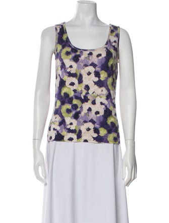 St. John Printed Scoop Neck Sweater