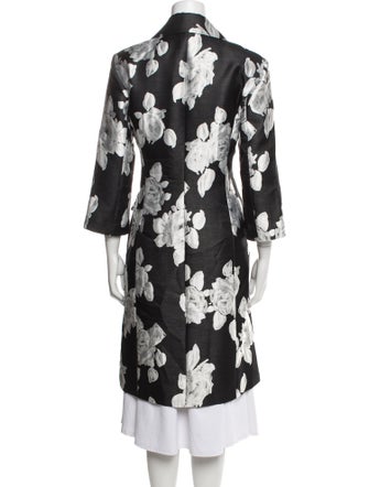 St. John Floral Print Peacoat