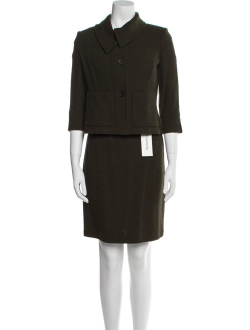 St. John Wool Crystal Embellishments Skirt Set