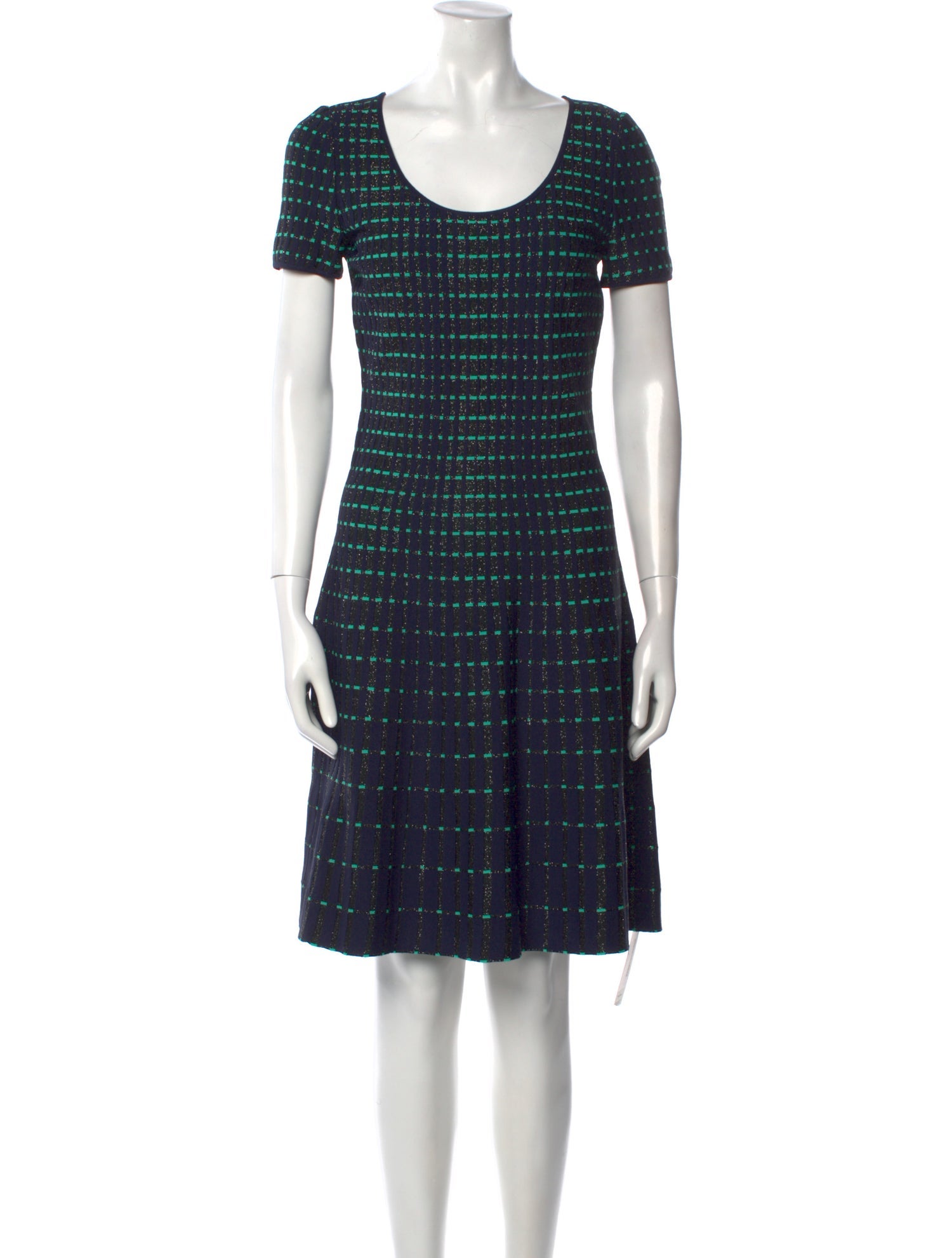 St. John Striped Knee-Length Dress