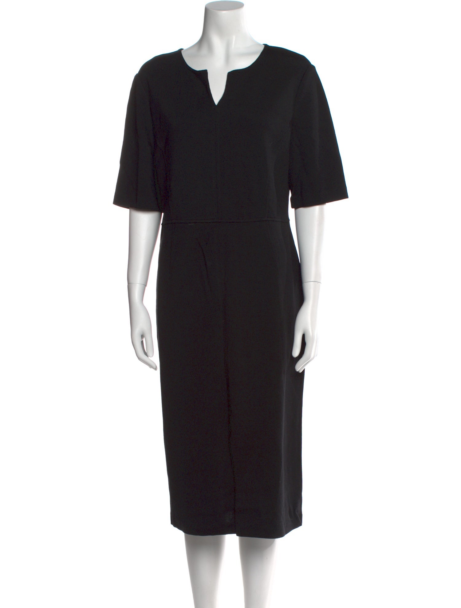 St. John V-Neck Midi Length Dress