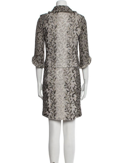 St. John Printed Glitter Accents Dress Set