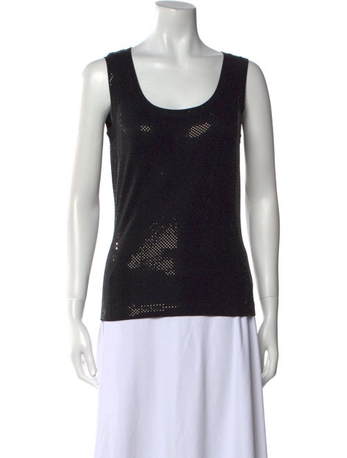St. John Scoop Neck Sleeveless Top