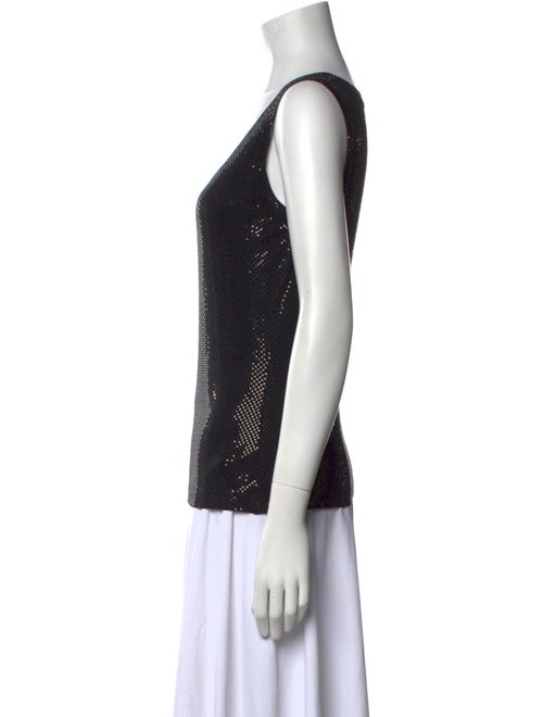 St. John Scoop Neck Sleeveless Top