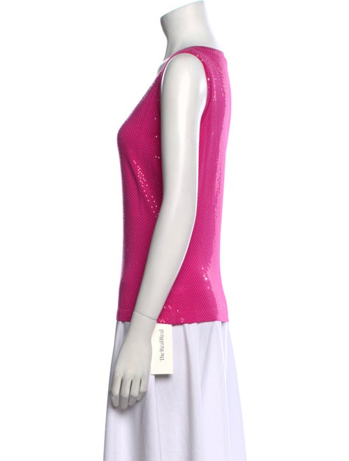 St. John Scoop Neck Sleeveless Top