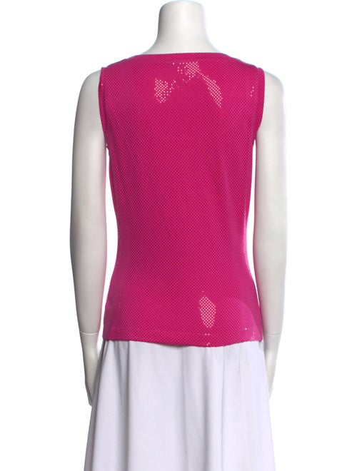 St. John Scoop Neck Sleeveless Top