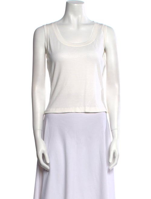 St. John Scoop Neck Sleeveless Top
