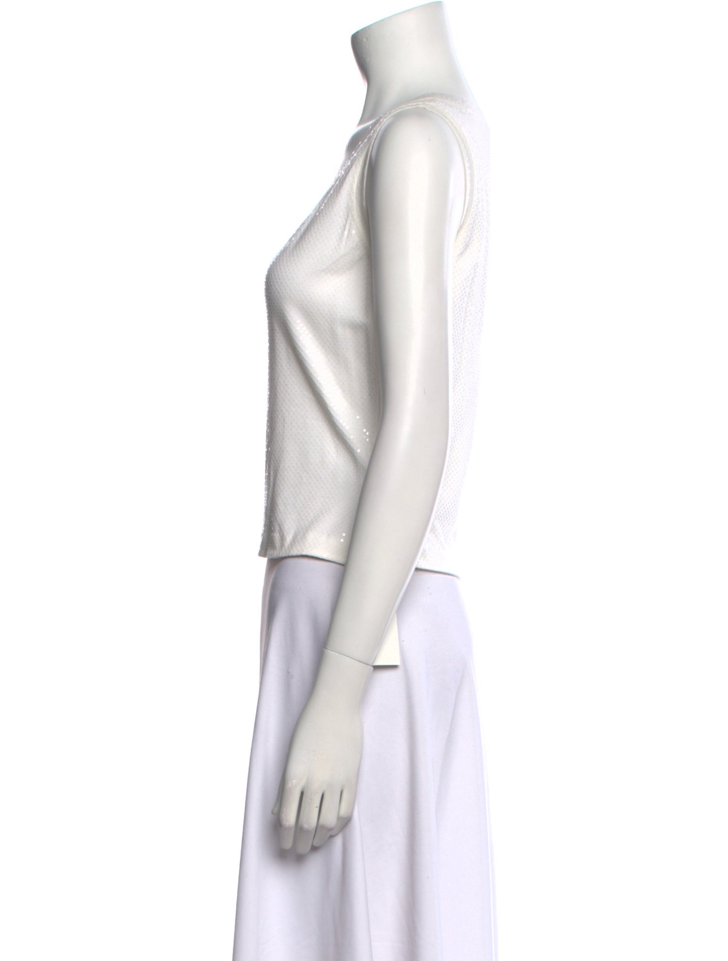 St. John Scoop Neck Sleeveless Top