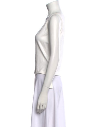 St. John Scoop Neck Sleeveless Top