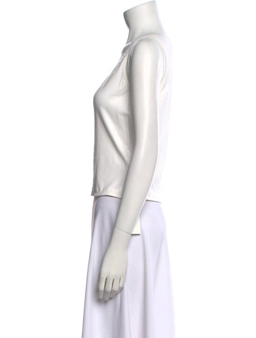 St. John Scoop Neck Sleeveless Top