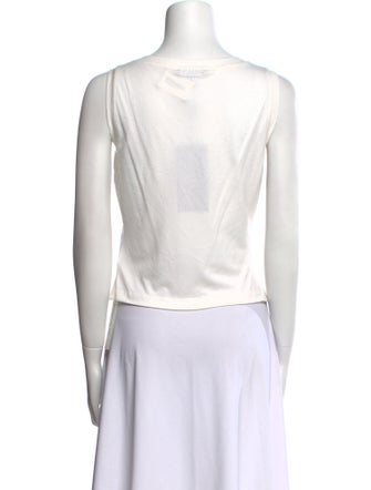 St. John Scoop Neck Sleeveless Top