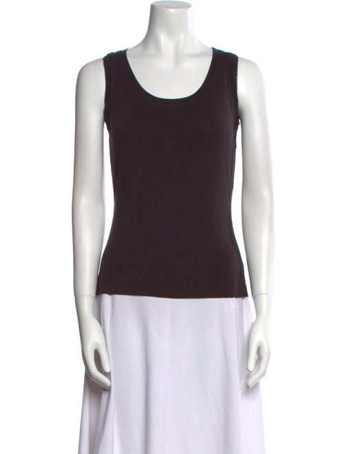 St. John Scoop Neck Sleeveless Top